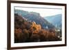 Autumnal Forest and White Rock,Ojcowski National Park, Ojcow, Poland-Curioso Travel Photography-Framed Photographic Print