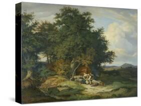 Autumnal Forest with Herders, 1837-Ludwig Richter-Stretched Canvas