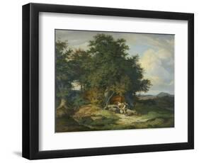 Autumnal Forest with Herders, 1837-Ludwig Richter-Framed Giclee Print