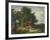 Autumnal Forest with Herders, 1837-Ludwig Richter-Framed Giclee Print