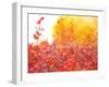 Autumnal Nature Season Background. Colorful Bright Fall Backdrop. Red Autumn Leaves, Beautiful Arti-null-Framed Photographic Print