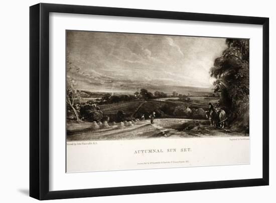 Autumnal Sun Set-John Constable-Framed Giclee Print