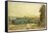 Autumnal Sunset-John Constable-Framed Stretched Canvas