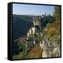 Autumnal View, Rocamadour, Lot, Midi-Pyrenees, France, Europe-Stuart Black-Framed Stretched Canvas