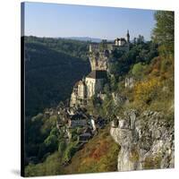 Autumnal View, Rocamadour, Lot, Midi-Pyrenees, France, Europe-Stuart Black-Stretched Canvas