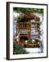 Autumnal Window Decoration with Apples and Cabbage-Roland Krieg-Framed Photographic Print