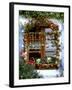 Autumnal Window Decoration with Apples and Cabbage-Roland Krieg-Framed Photographic Print