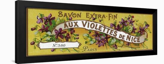 Aux Violettes De Nice Soap Label - Paris, France-Lantern Press-Framed Art Print