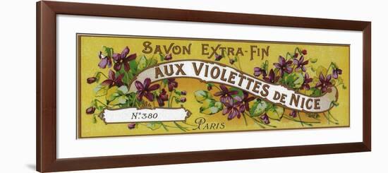 Aux Violettes De Nice Soap Label - Paris, France-Lantern Press-Framed Art Print