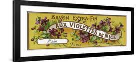 Aux Violettes De Nice Soap Label - Paris, France-Lantern Press-Framed Art Print