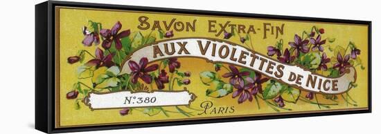 Aux Violettes De Nice Soap Label - Paris, France-Lantern Press-Framed Stretched Canvas