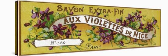 Aux Violettes De Nice Soap Label - Paris, France-Lantern Press-Stretched Canvas