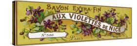 Aux Violettes De Nice Soap Label - Paris, France-Lantern Press-Stretched Canvas