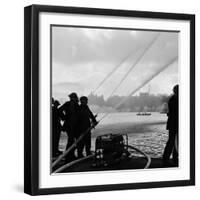 Auxiliary Fire Service exercise in Hyde Park, 1957-Ted Heanley M.B.E. D.F.C.-Framed Photographic Print