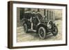 Auxiliary Fire Squad in Vintage Car-null-Framed Art Print