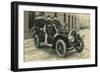 Auxiliary Fire Squad in Vintage Car-null-Framed Art Print