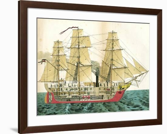 Auxiliary Steamship-null-Framed Art Print