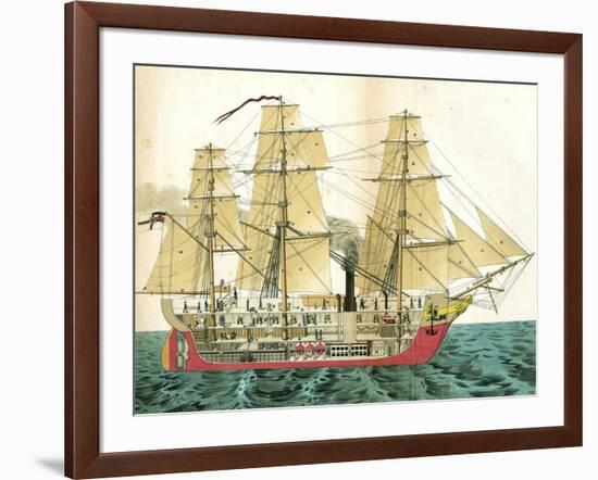 Auxiliary Steamship-null-Framed Art Print