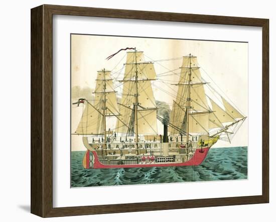 Auxiliary Steamship-null-Framed Art Print