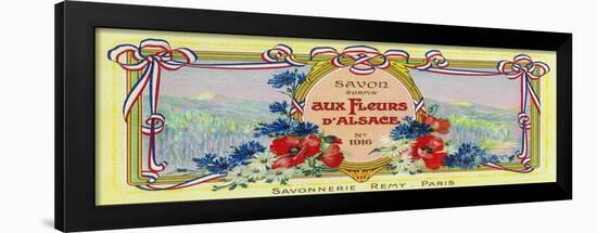 Auz Fleurs D' Alsace Soap Label - Paris, France-Lantern Press-Framed Art Print