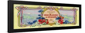 Auz Fleurs D' Alsace Soap Label - Paris, France-Lantern Press-Framed Art Print