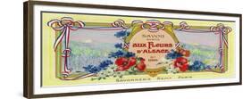 Auz Fleurs D' Alsace Soap Label - Paris, France-Lantern Press-Framed Premium Giclee Print