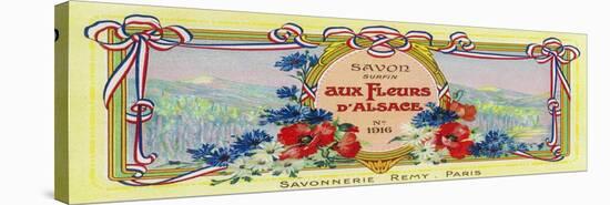Auz Fleurs D' Alsace Soap Label - Paris, France-Lantern Press-Stretched Canvas
