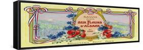 Auz Fleurs D' Alsace Soap Label - Paris, France-Lantern Press-Framed Stretched Canvas