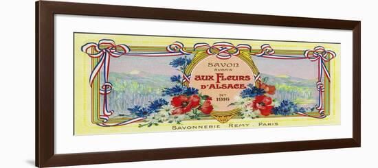 Auz Fleurs D' Alsace Soap Label - Paris, France-Lantern Press-Framed Art Print