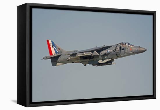 Av-8B Harrier Flying over Nellis Air Force Base, Nevada-Stocktrek Images-Framed Stretched Canvas