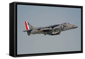 Av-8B Harrier Flying over Nellis Air Force Base, Nevada-Stocktrek Images-Framed Stretched Canvas