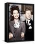 Ava Gardner and Mickey Rooney after their wedding, January, 1942-null-Framed Stretched Canvas