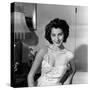 Ava Gardner early 50'S (b/w photo)-null-Stretched Canvas