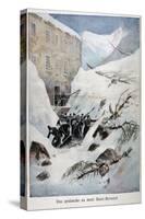 Avalanche at Mont Saint-Bernard, Switzerland, 1897-Henri Meyer-Stretched Canvas