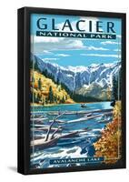 Avalanche Lake - Glacier National Park, Montana-null-Framed Poster