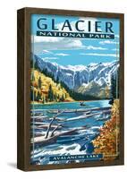 Avalanche Lake - Glacier National Park, Montana-null-Framed Poster