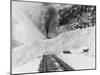 Avalanche of snow across railroad tracks Photograph - Alaska-Lantern Press-Mounted Art Print