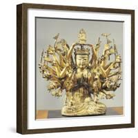 Avalokitesvara with Thousand Arms, Gilded Wooden Statue, from the Temple of Tongbang-Sa-null-Framed Giclee Print