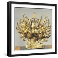 Avalokitesvara with Thousand Arms, Gilded Wooden Statue, from the Temple of Tongbang-Sa-null-Framed Giclee Print