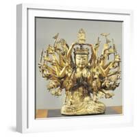 Avalokitesvara with Thousand Arms, Gilded Wooden Statue, from the Temple of Tongbang-Sa-null-Framed Giclee Print