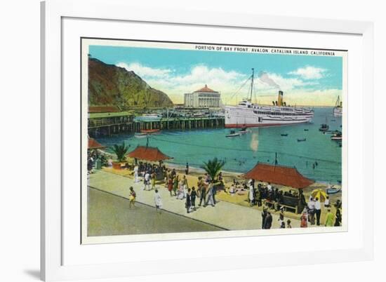 Avalon, California - Portion View of the Bay Front-Lantern Press-Framed Art Print