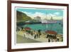 Avalon, California - Portion View of the Bay Front-Lantern Press-Framed Art Print