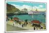 Avalon, California - Portion View of the Bay Front-Lantern Press-Mounted Art Print