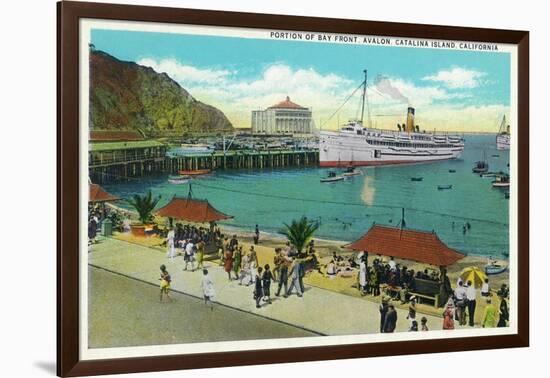 Avalon, California - Portion View of the Bay Front-Lantern Press-Framed Art Print