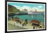 Avalon, California - Portion View of the Bay Front-Lantern Press-Framed Art Print