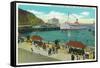 Avalon, California - Portion View of the Bay Front-Lantern Press-Framed Stretched Canvas