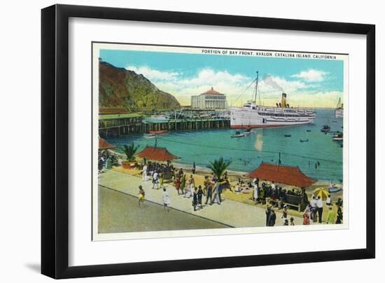 Avalon, California - Portion View of the Bay Front-Lantern Press-Framed Art Print