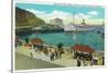 Avalon, California - Portion View of the Bay Front-Lantern Press-Stretched Canvas