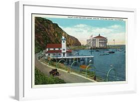 Avalon, California - View of the Yacht Club and New Casino-Lantern Press-Framed Art Print