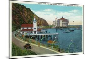 Avalon, California - View of the Yacht Club and New Casino-Lantern Press-Mounted Art Print